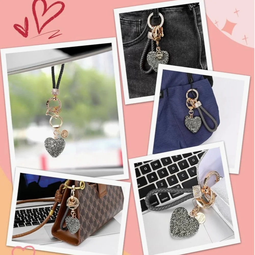 Crystal Heart Keychain NEW